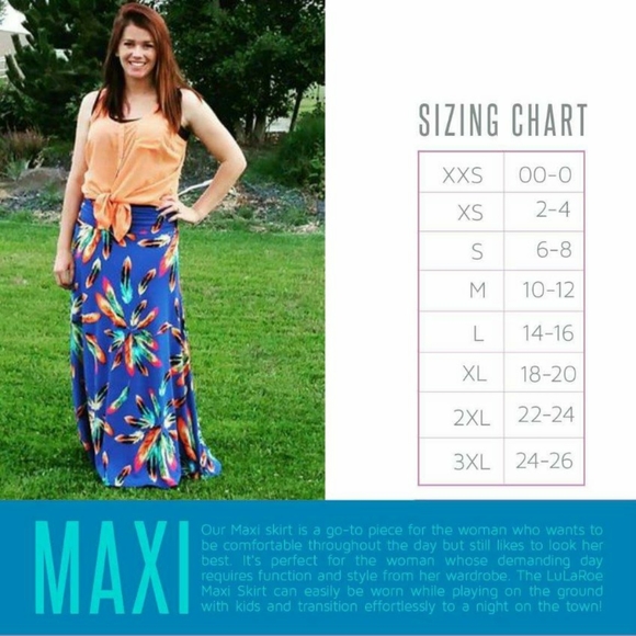 LulaRoe NWT Maxi Skirt XS - Picture 2 of 3